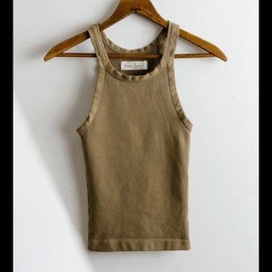 Imogene & Willie Olive racer back tank